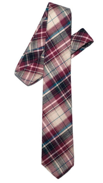 heritage purple brushed cotton tie