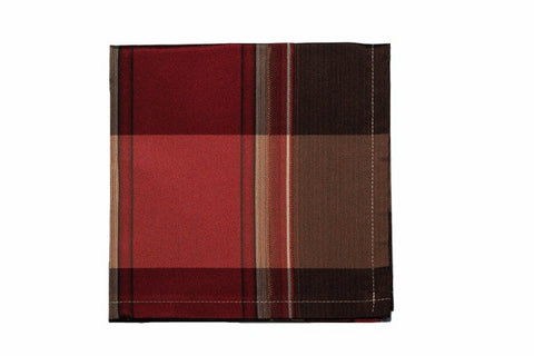 berry plaid silk pocket square