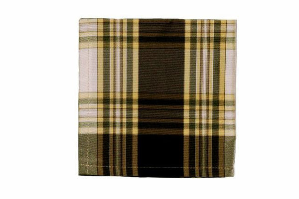 golden plaid pocket square