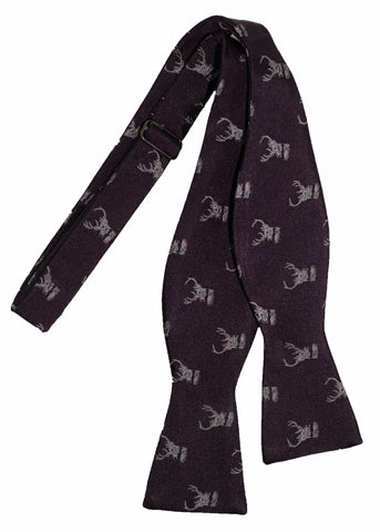 handmade purple silk LVJ bow tie