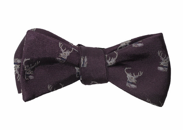 handmade purple silk LVJ bow tie
